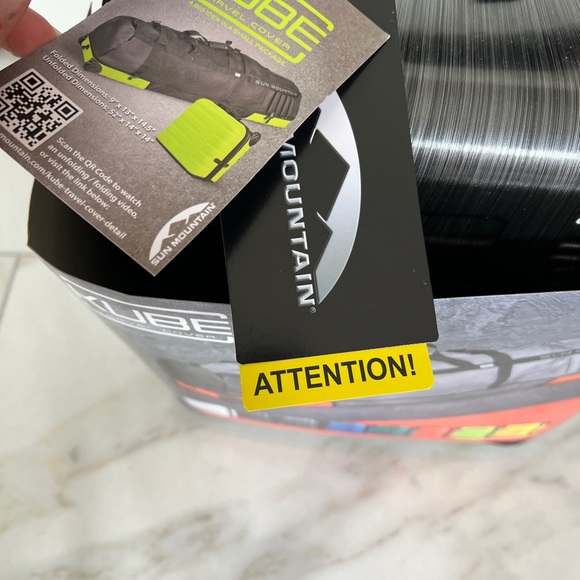 NWT Kube Travel golf bag cover Graphite hard shell with fuchsia pink handles - Picture 7 of 7